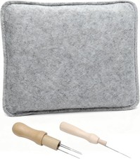 Nadelfilzunterlage Set 25x20 cm mit 1-fach & 3-fach Nadelstanzer f&uuml;r Anf&auml;nger