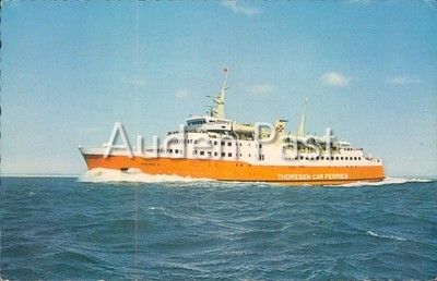 Wikinger II Thoresen Autofähre Isle of Wight Küstenkarten Postkarte K.804
