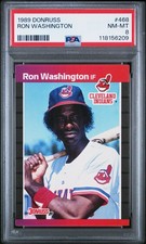 1989 DONRUSS #468 RON WASHINGTON PSA 8