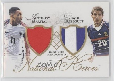 2016 Futera Unique National Heroes 20/50 Anthony Martial David Trezeguet 0j4n