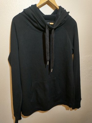 90 Degree By Reflex Cowl Neck Hoodie Damen Pullover Medium Schwarz Sweater Freizeit