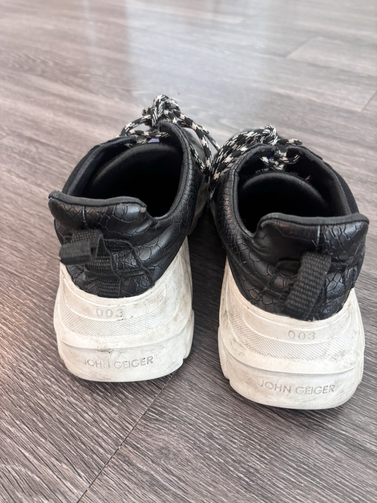 John Geiger Sneaker 003 Black Python Holographic … - image 3