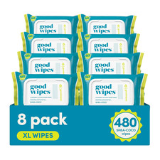 Flushable Butt Wipes Made with Vitamin E  Aloe - Soft  Gentle Wet Wipe Dispens