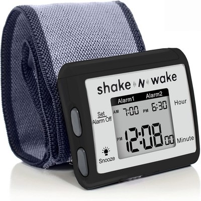 Silent Vibrating Alarm Clock Wristband Shake N Wake Tech Tools Dual Alarm Wake Y