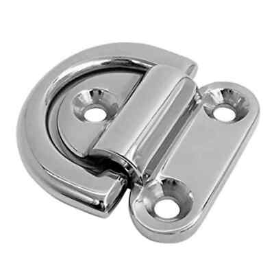Marine Grade Stainless Steel Folding Pad Eye 1/4'' Set of 2