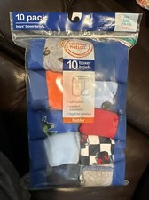 Wonder Nation Big Boys Underwear Soft Cotton Boxer Briefs 10-Pack L 10-12 Husky