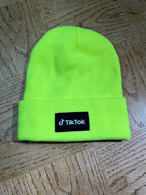 NWOT TicTok Tic Tok Hat - Beanie - Yellow Content Creator Special