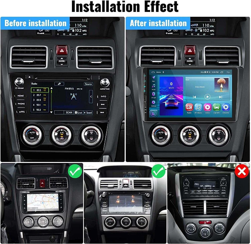 9" Android 13 For 2015-2018 Subaru Forester/XV/WRX Car Stereo Radio Carplay GPS - Image 4 of 4
