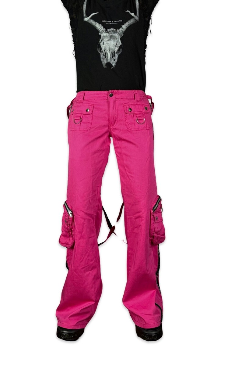Tripp NYC Rare Y2K Goth Rave Skate Grunge Pink Baggy Bondage
