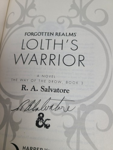 Glacier's Edge & Lolth's Warrior SIGNED RA Salvatore (2022,HC,1st/1st) BRAND NEW - Picture 4 of 10