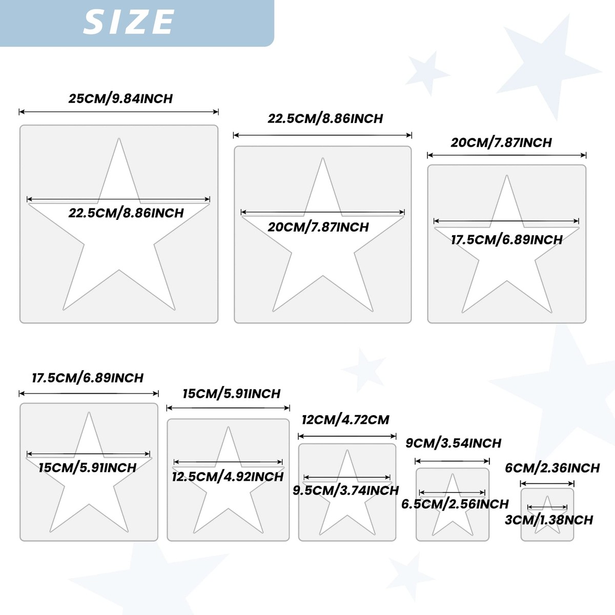 Large Star Stencil for Painting Template 5 Point Star Template Reusable Plast... | eBay large-star-stencil-for-painting-template-5-point-star-template-reusable-plast-ebay
