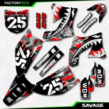 Gray & Red Savage Camo Graphics Kit fits 09-12 Kawasaki KXF250 KXF 250 Decal