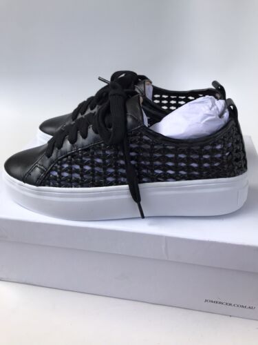 Jo Mercer Womens Tamsin Leather Sneaker (Size EU 36/ US 5.5) Black $200 - Picture 3 of 7
