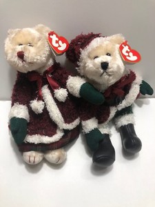 santa bear beanie baby