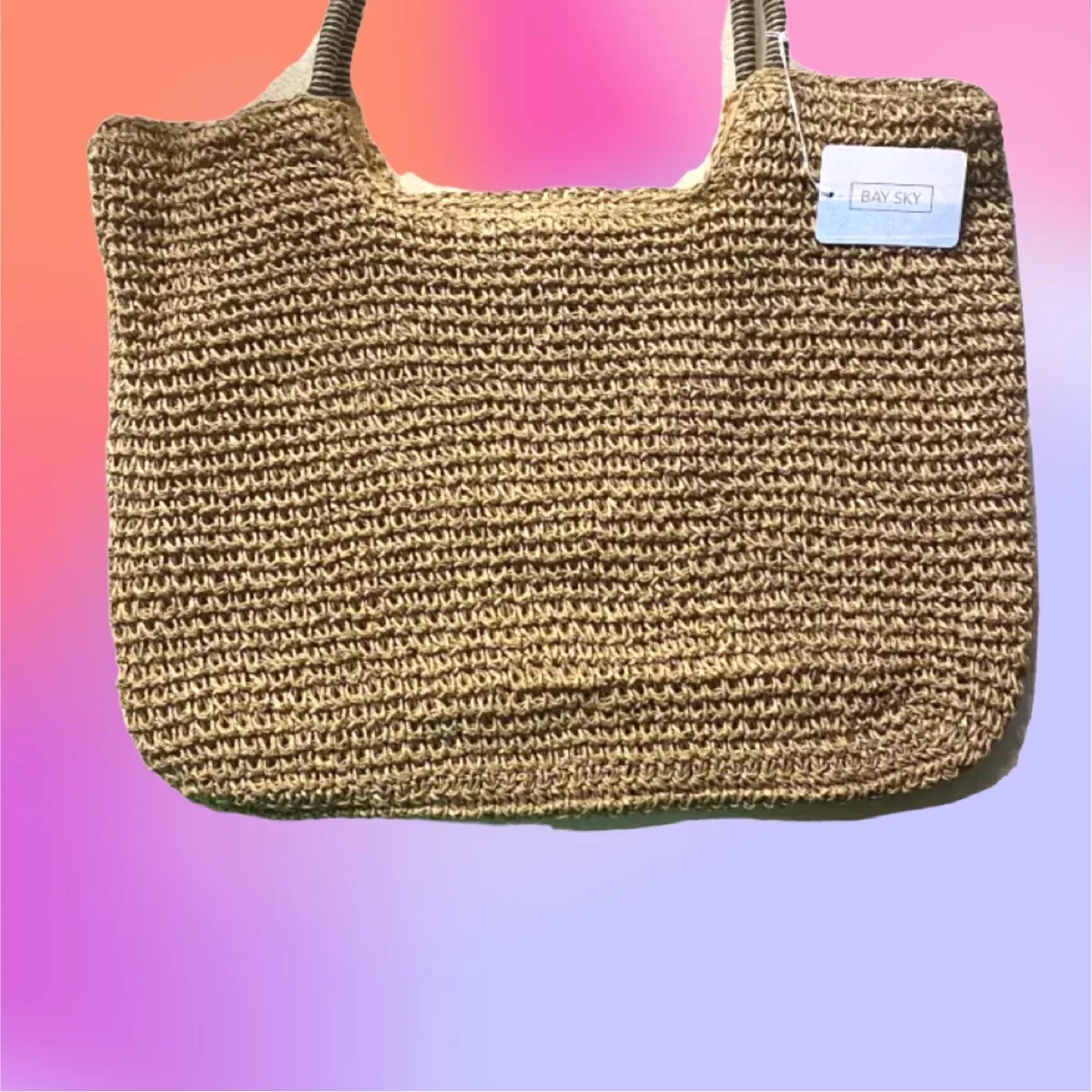 BAY SKY Straw Tote New With Tags MSRP $69.50 | eBay