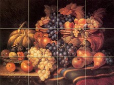 Art Fruit Mural Ceramic Backsplash Bath Grapes Tile 42