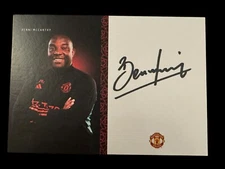 Benni McCarthy - Hand Signed Manchester United Club Card