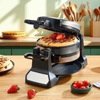 Double Flip Belgian Waffle Maker, Nonstick Plates, Rotating Design, Easy Clean