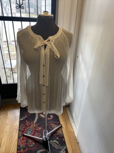Blusa blanca manga larga Lane Bryant 14/16