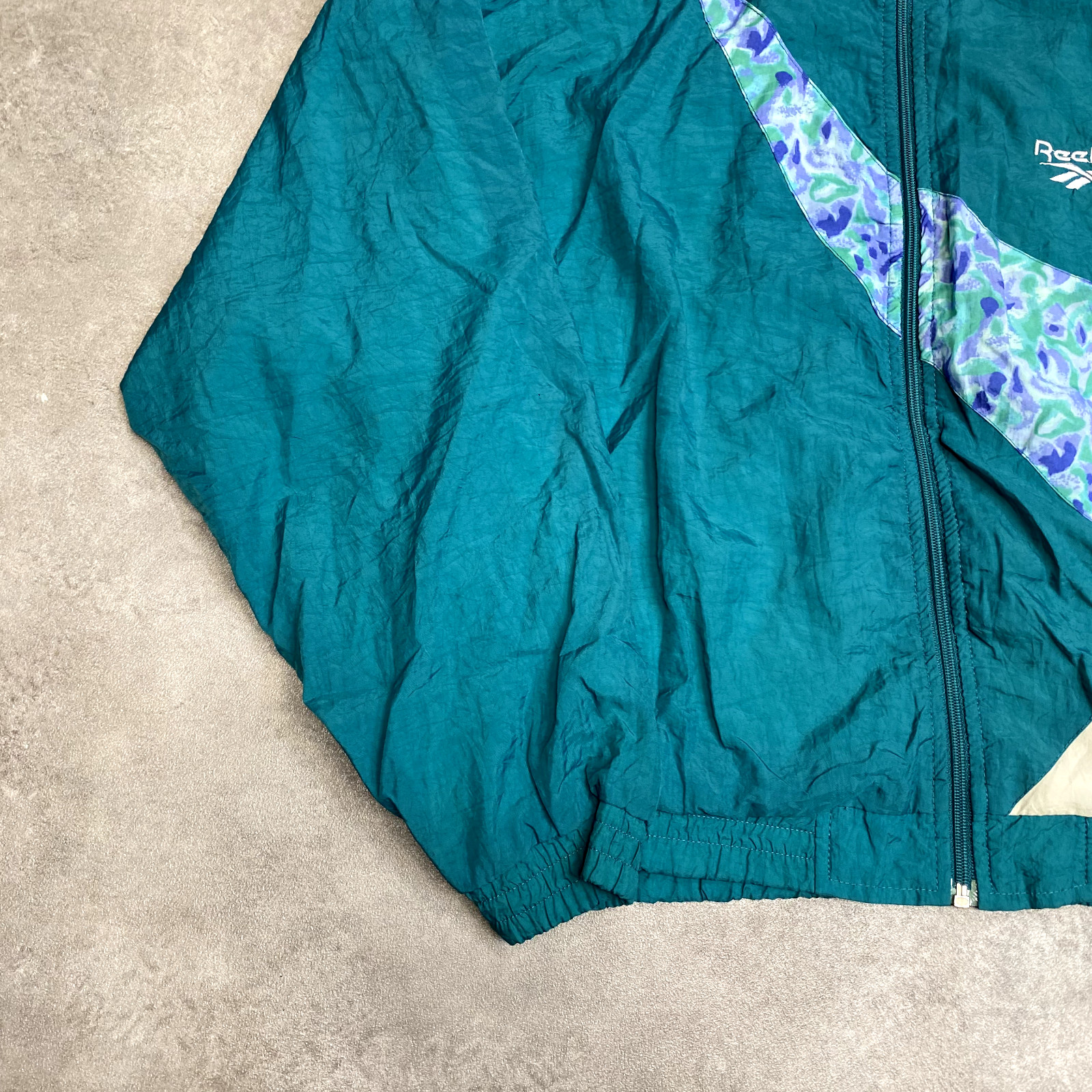 Reebok Track Jacket Womens Large Full Zip Vintage Sports Windbreaker, Green image 5