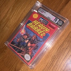 Brand New 1990 Heavy Barrel NES Factory Sealed H-Seam VGA Graded 75 EX+/NM Game