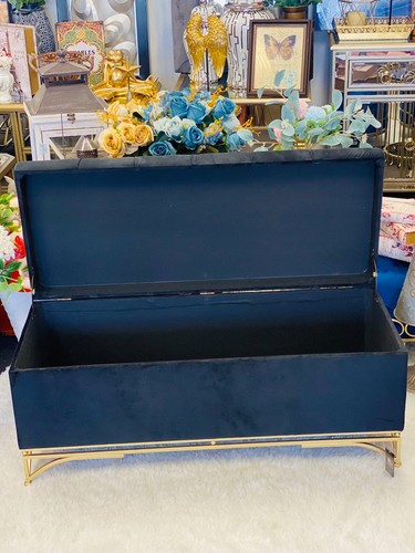 Sunny Decor Storage Ottoman Blanket Box Foot Stool Couch velvet LARGE Chest - Picture 33 of 83