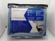 Stylish Prints 4pc Microfiber Sheet Set For Queen