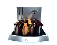 Zico ZD 89 Pipe Lighter - Single Flame- WITH DISPLAY OF 10 TORCHES!