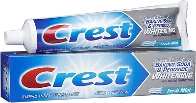 Crest Baking Soda & Peroxide Whitening Toothpaste Tarter Protection Fresh Mint