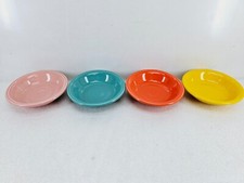 4 stacking FRUIT BERRY BOWL 5 3/8 peony turquoise poppy daffodil FIESTA new