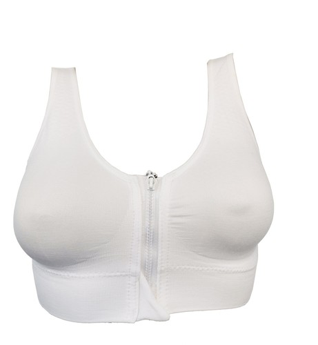 Padded Seamless Crop Athletic Sport Yoga Training Bra Top Zip Front Plain 6604 - Picture 16 of 27
