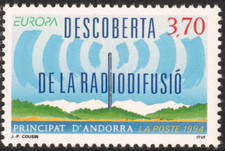 French Andorra #YT445 MNH 1994 Europa CEPT Radio Antenna Diffusion [437]