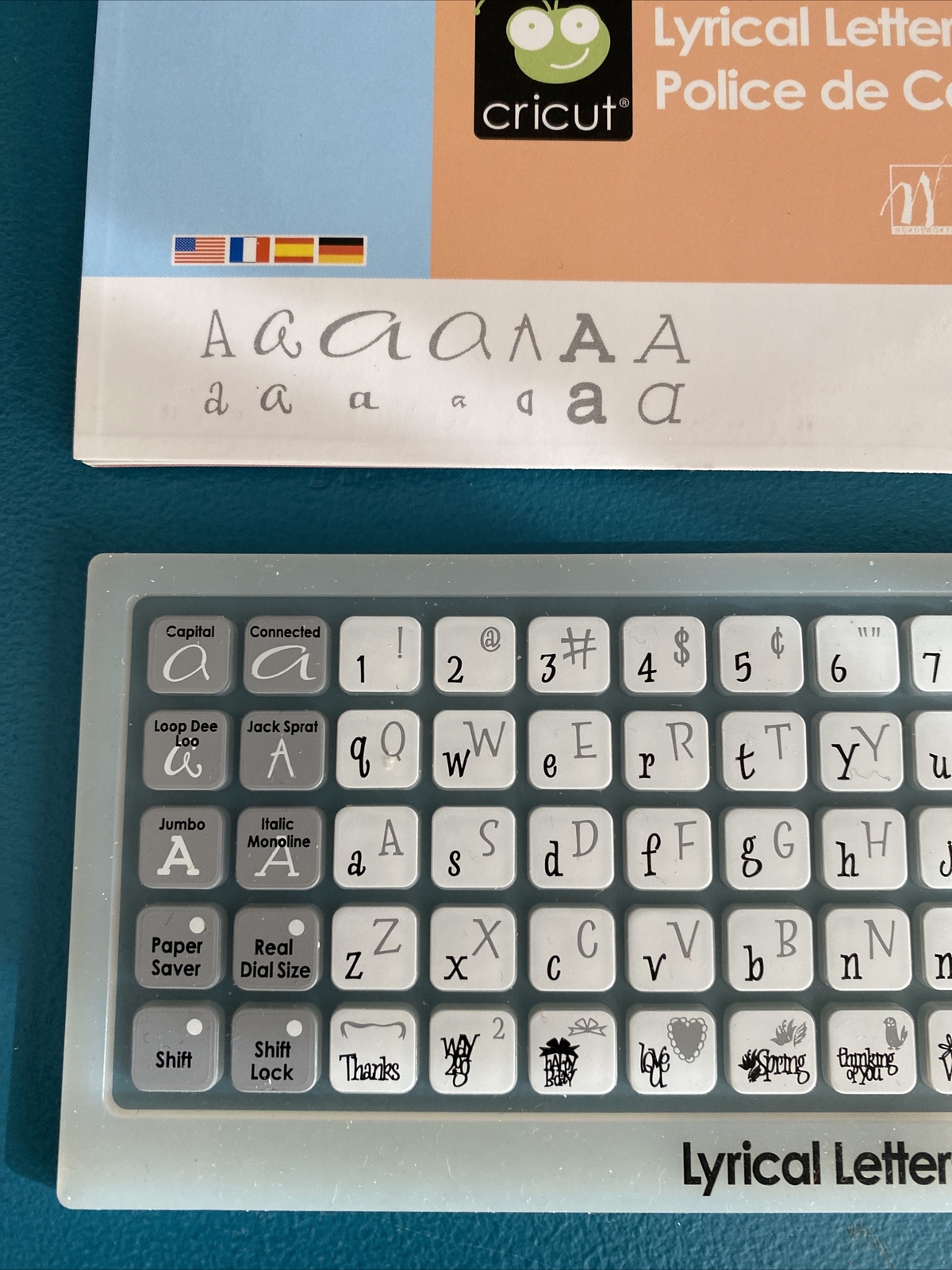 CRICUT LYRICAL LETTERS Provo Craft Font Cartridge Complete All in Box