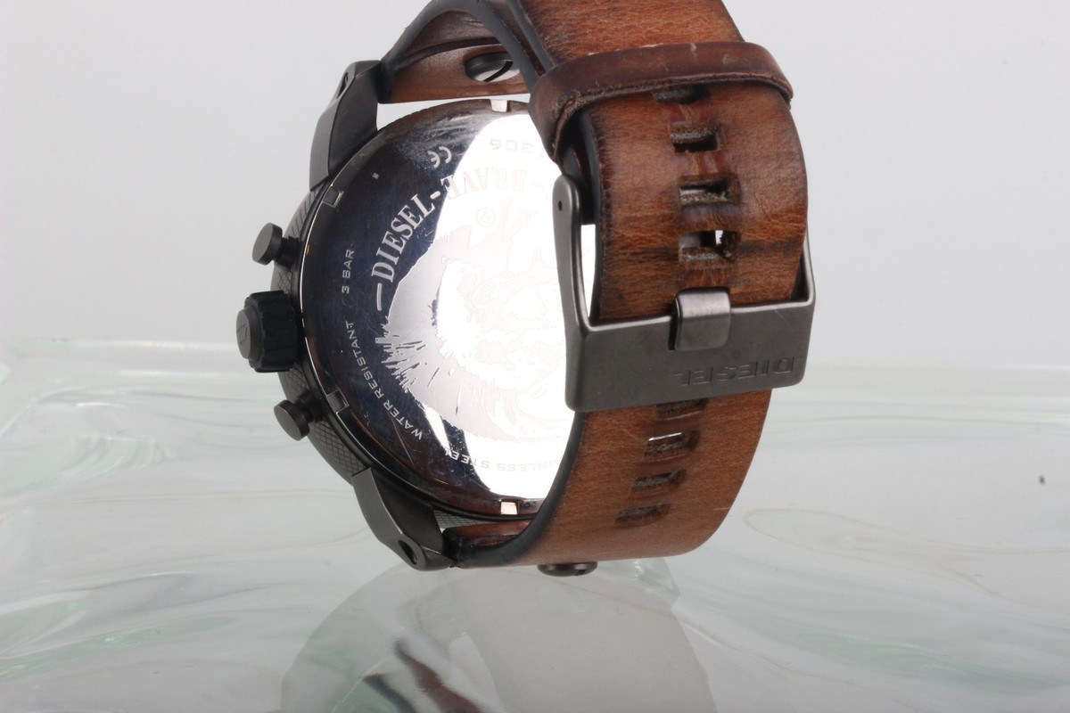 DIEZEL 3 BAR BROWN LEATHER STRAP DZ7269 WATCH WORKS 4569 | eBay