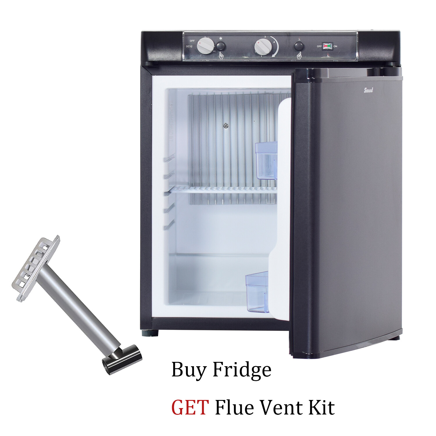Smad 40L 3 Way Gas Fridge LPG 12V Campervan Refrigerator Caravan RV  Motorhome