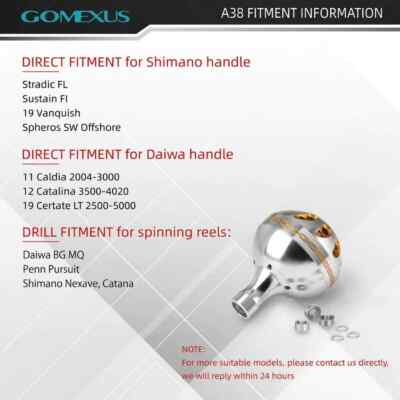Poignée Gomexus BD100T22RDX1 Alu Rouge Flamme 100mm - Pour Moulinet Shimano Daiwa 8x5mm