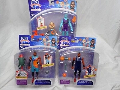 Set of 3! Space Jam Rivals Lola Wet/Fire + Lebron James Rocket + B/Ball Blocker