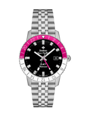 Zodiac ZO9416 GMT Summer Newness Steel 40 mm Black Dial Automatic
