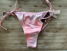 Nwt Victorias Secret Brazilian String Swim Bikini Bottom Lg Warm Tie Dye