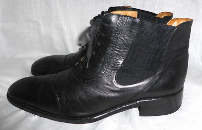 靴 ALFREDO BANNISTER boots ALFREDO BANNISTER MEN BLACK LEATHER LACE UP ANKLE BOOT SIZE UK 7