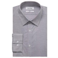 Calvin Klein Men's Steel Slim Fit Stretch Dress Shirt Deep Orchid Size Large NWT