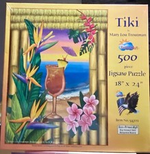 Tiki by Mary Lou Troutman 500pc. 18x24 sunsout puzzle made in USA Vintage NEW FS