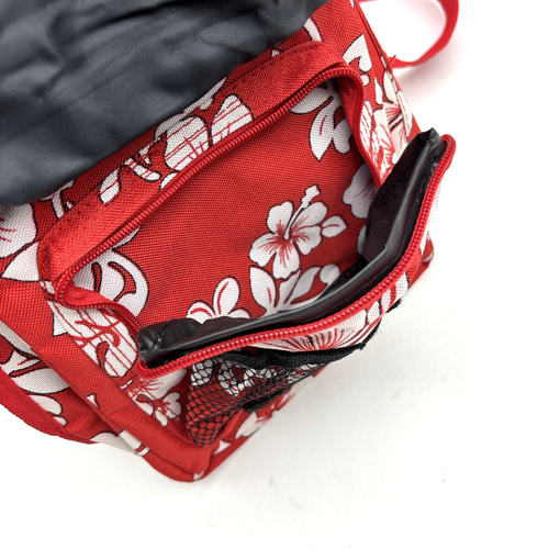 Vintage 90s Y2K Hawaii Spirit Red Hibiscus Print Crossbody Bag w/ Cell Pouch - Picture 14 of 18