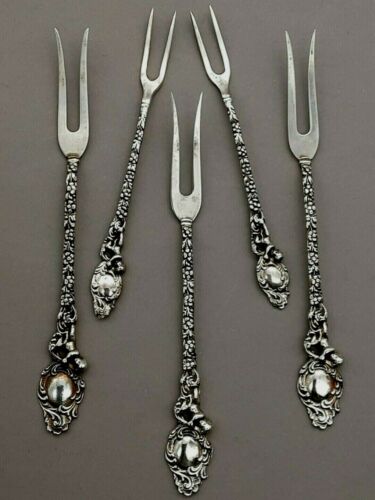 5 Cut Forks Christoph Widmann CW Angel Putten 835 Silver Floral (101) - Picture 1 of 5