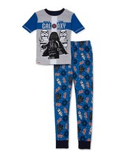Lego Star Wars Darth Vader 2PC Short Sleeve Tight Fit Pajama Set Boy Size 10