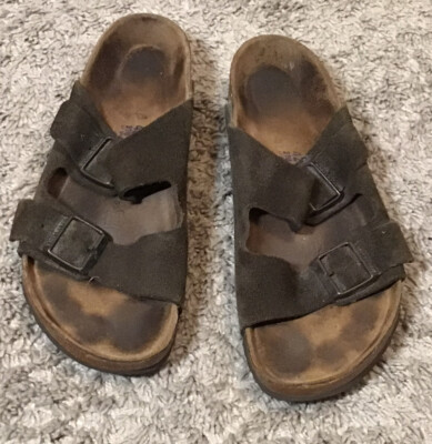 Birkenstock Arizona Brown Suede Sandals Birko-Flor EU42, L11 M9