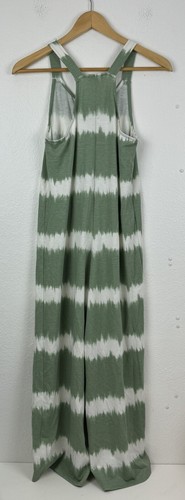 ZUNIE NWT Ivory/Sage Tie-Dye Pinafore Jumpsuit & Lettuce Edge Tee Set L/14 - Picture 2 of 11
