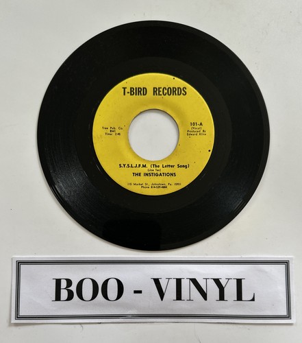 The Instigations - S.Y.S.L.J.F.M. (The Letter Song) 7” Northern Soul Vinyl VG+ - Picture 2 of 6