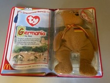 RARE TY Beanie Baby 2000 GERMANIA the German Exclusive Bear Errors on Package 