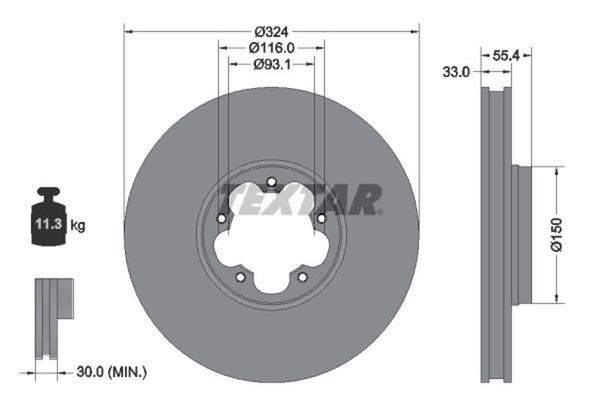 Bremsscheibe Ford P. Tourneo/Transit 1.0-2.0 16--image